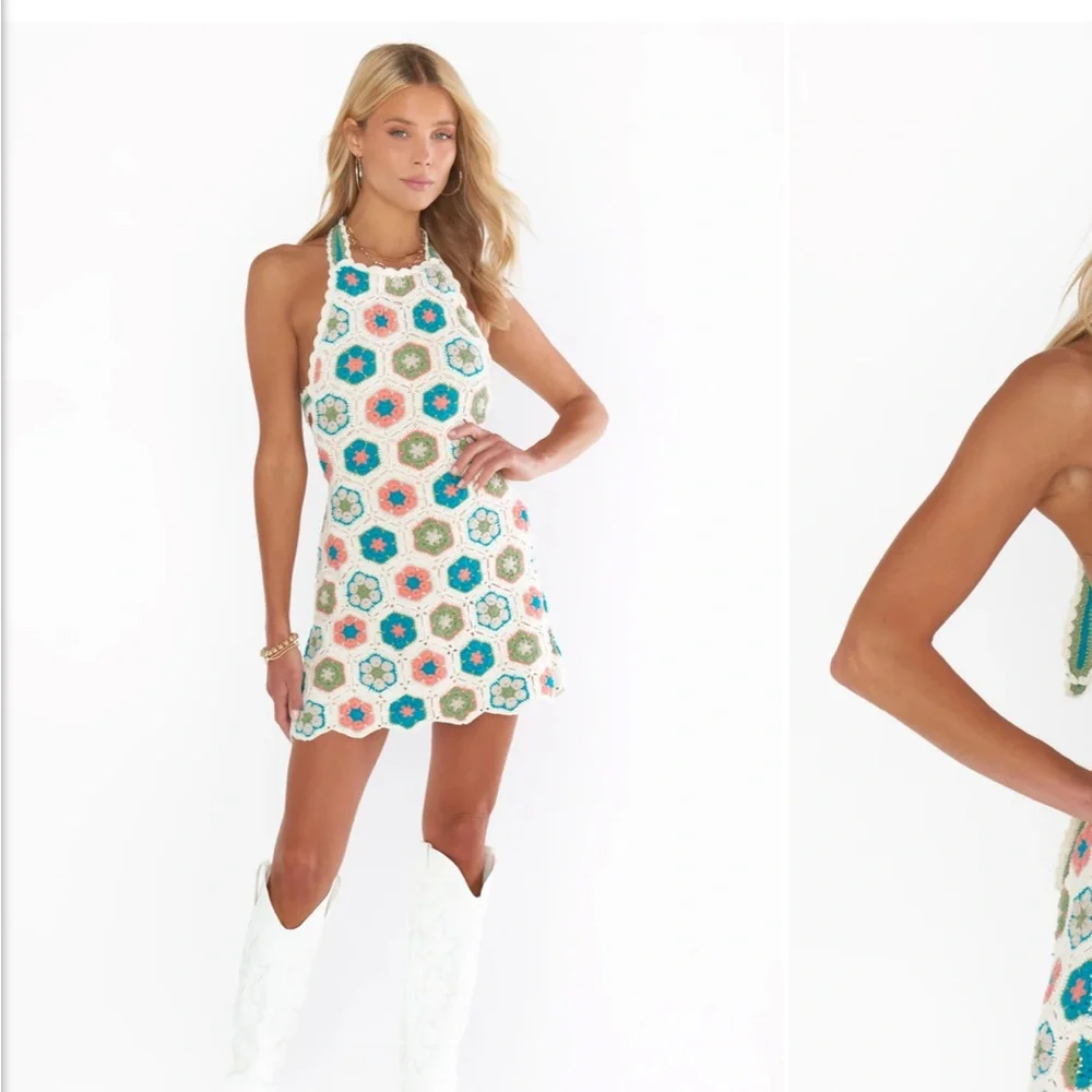 Show Me Your MuMu Multicolor Crochet Dress - Picture 2 of 9